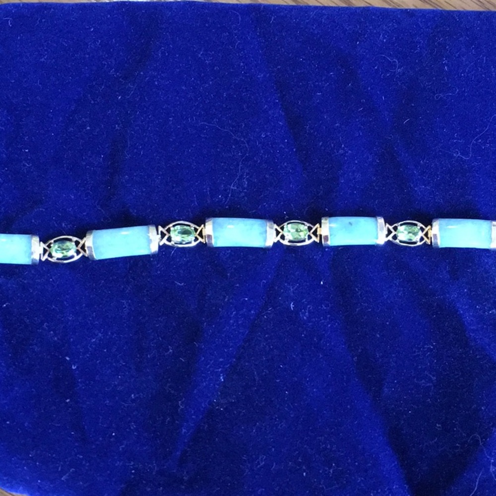 Vintage Jade and peridot Bracelet